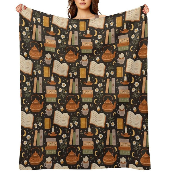 Sweet Bookish Dreams Throw Blanket