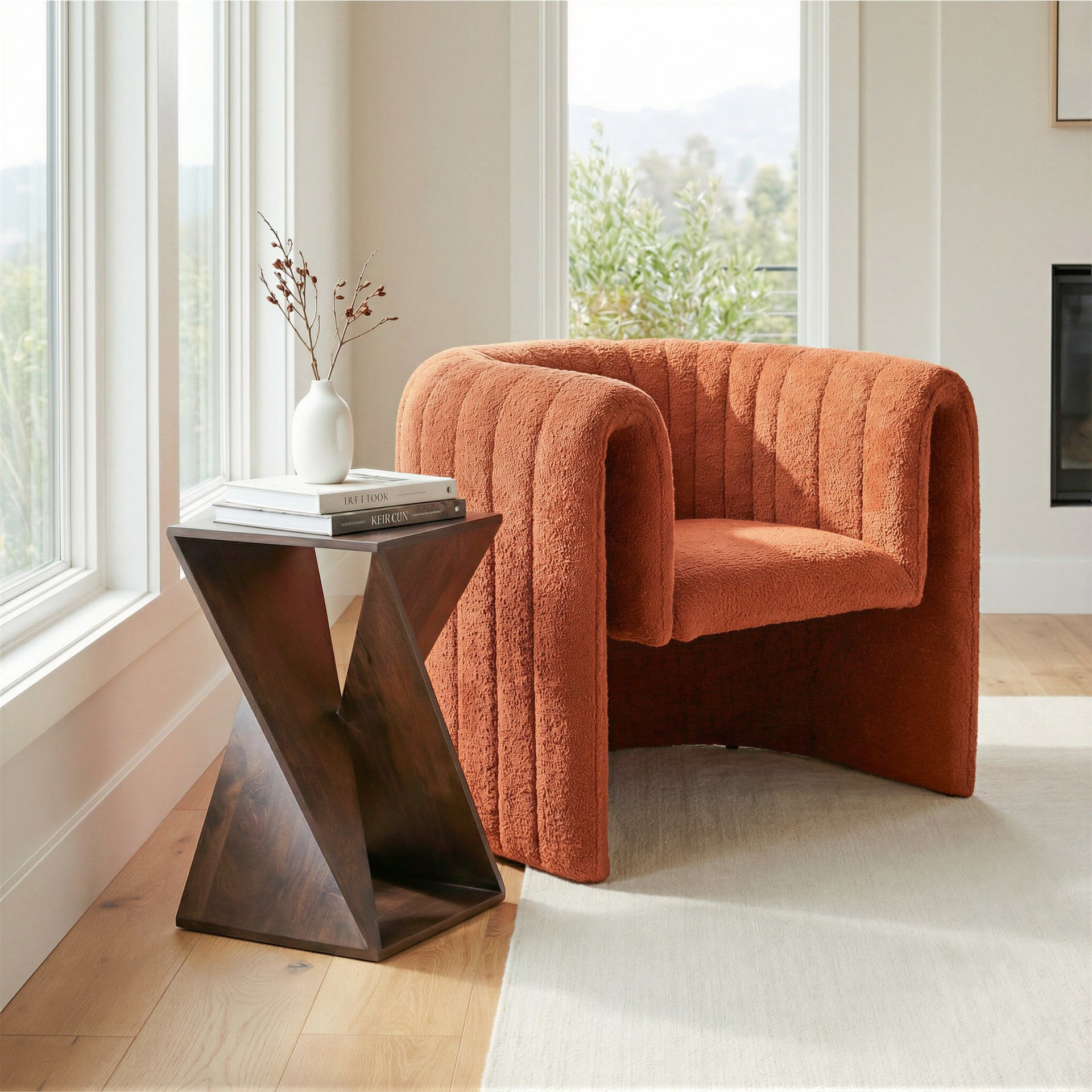 Viana Accent Chair Burnt Orange
