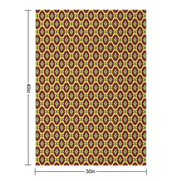 Golden Red Bouquet Grand Medallions Throw Blanket
