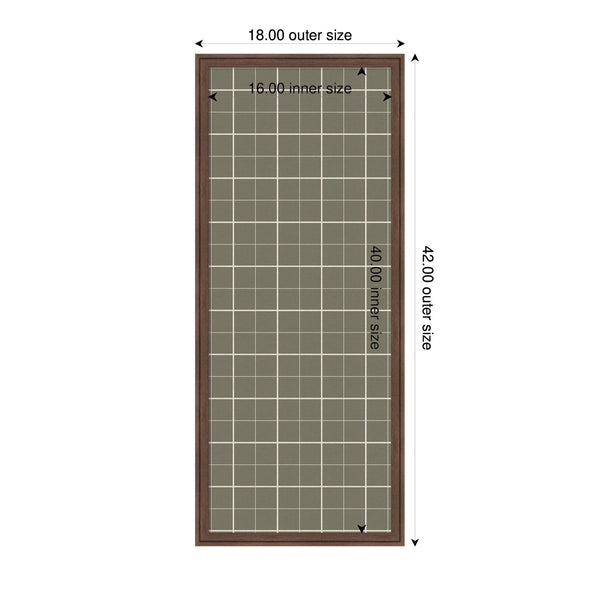 Framed Fabric Pinboard Sage Green Plaid Wall Organization