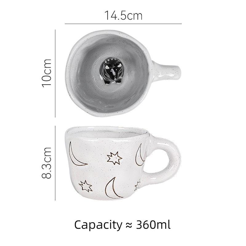3D ceramic coffee cup with animal creativity and cute ceramic mug inside