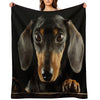 Dachshund Dog Photo Portrait Throw Blanket
