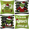 Greentown Cartoon Printed Christmas Pillow Cover Home Furnishings Cushion Sofa Pillowcase