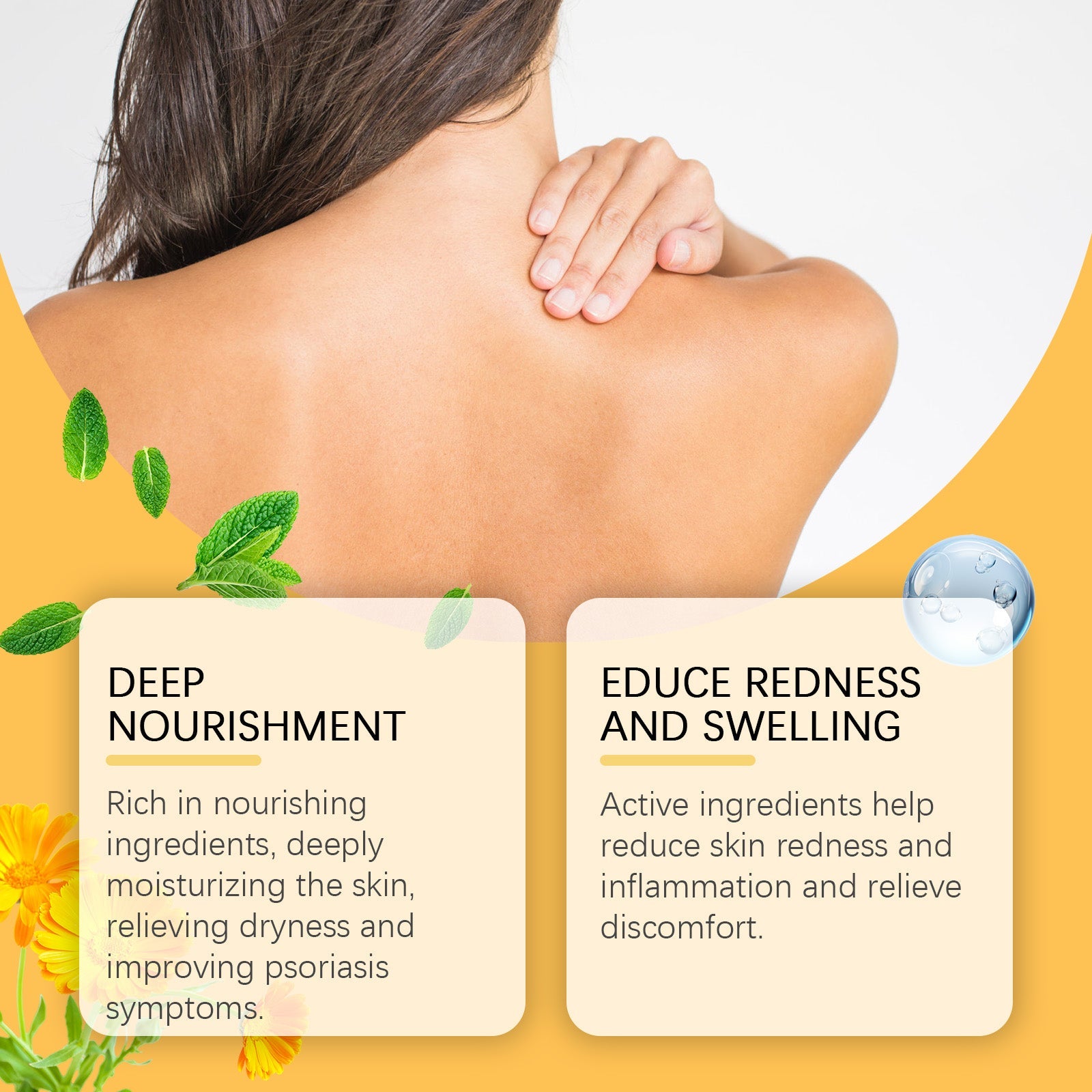 Herbal Care Cream Moisturizes, Moisturizes, Relieves Skin Discomfort And Gently Caress Skin