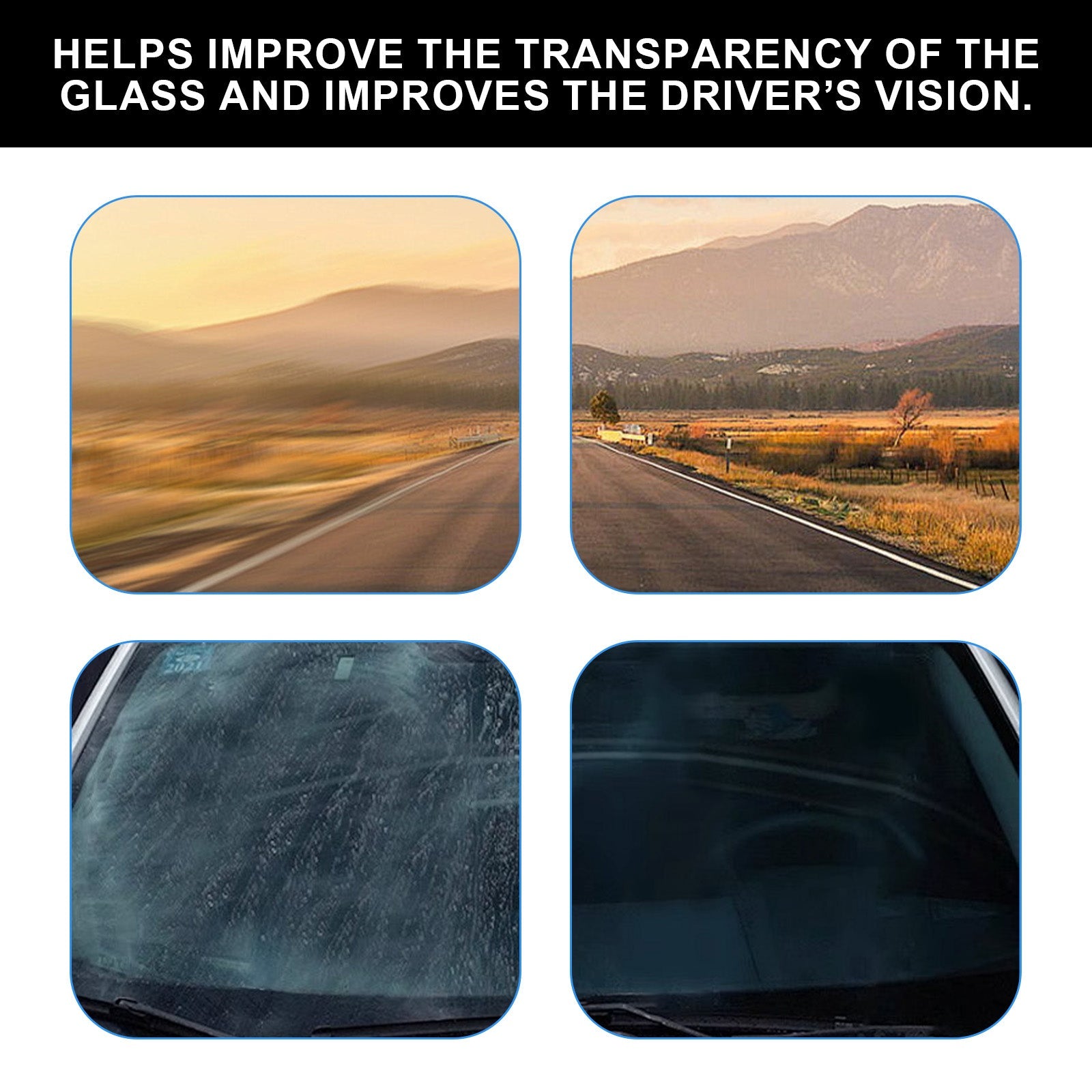 Ceramic Spray Coating, Window Front Windshield Stain Remover Oil Film Cleaner