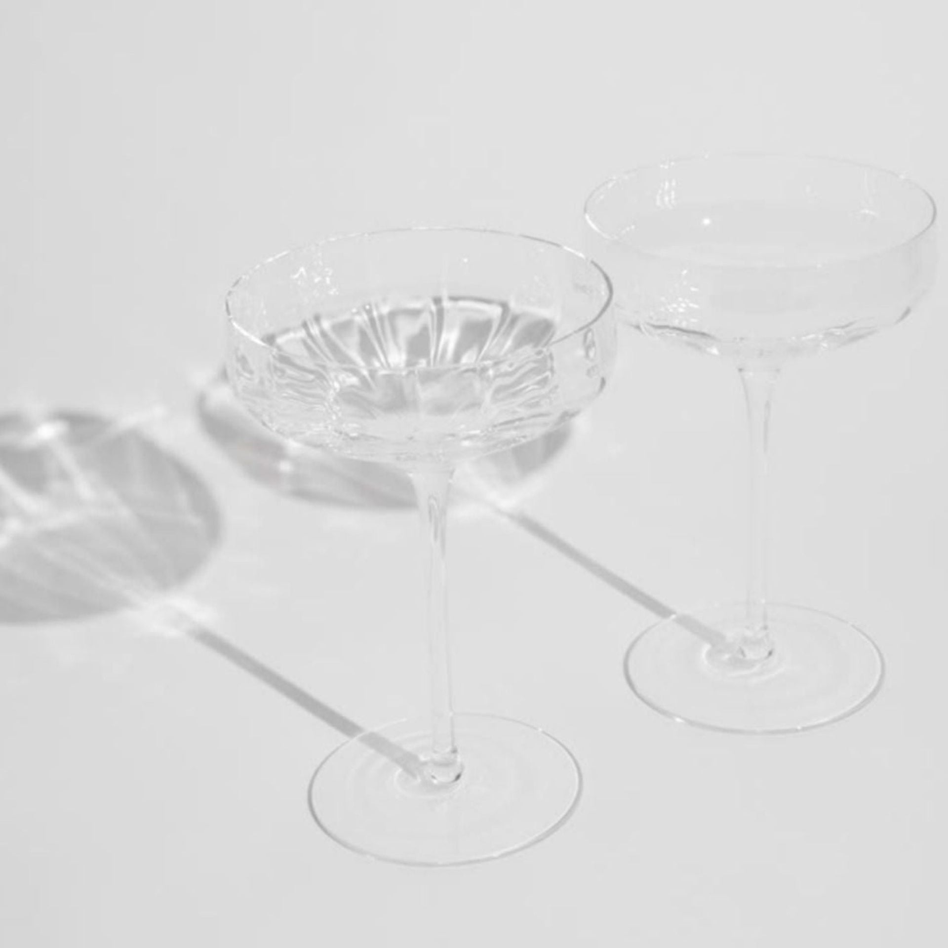 Angled Coupe Glasses