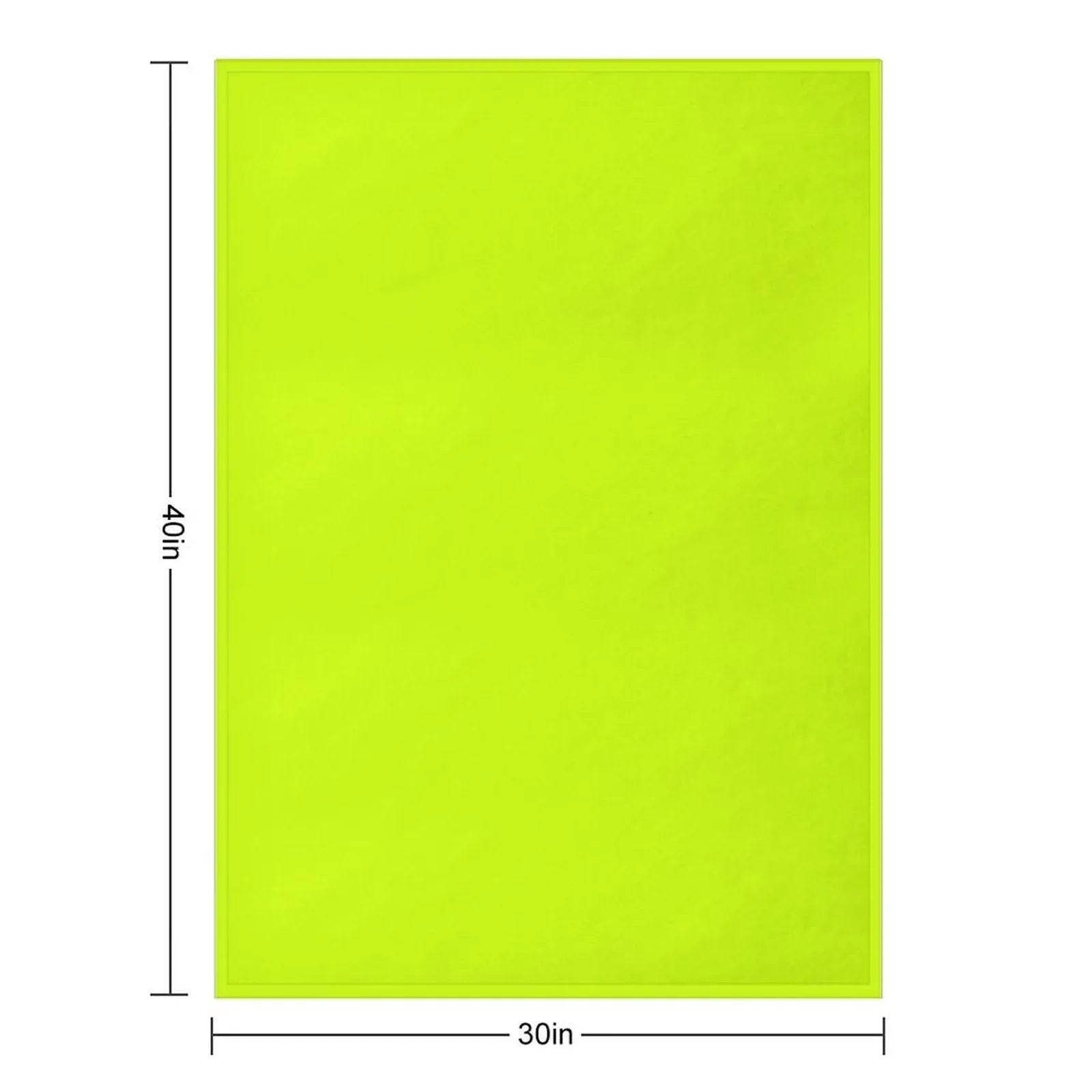 Solid Neon Yellow Color Throw Blanket