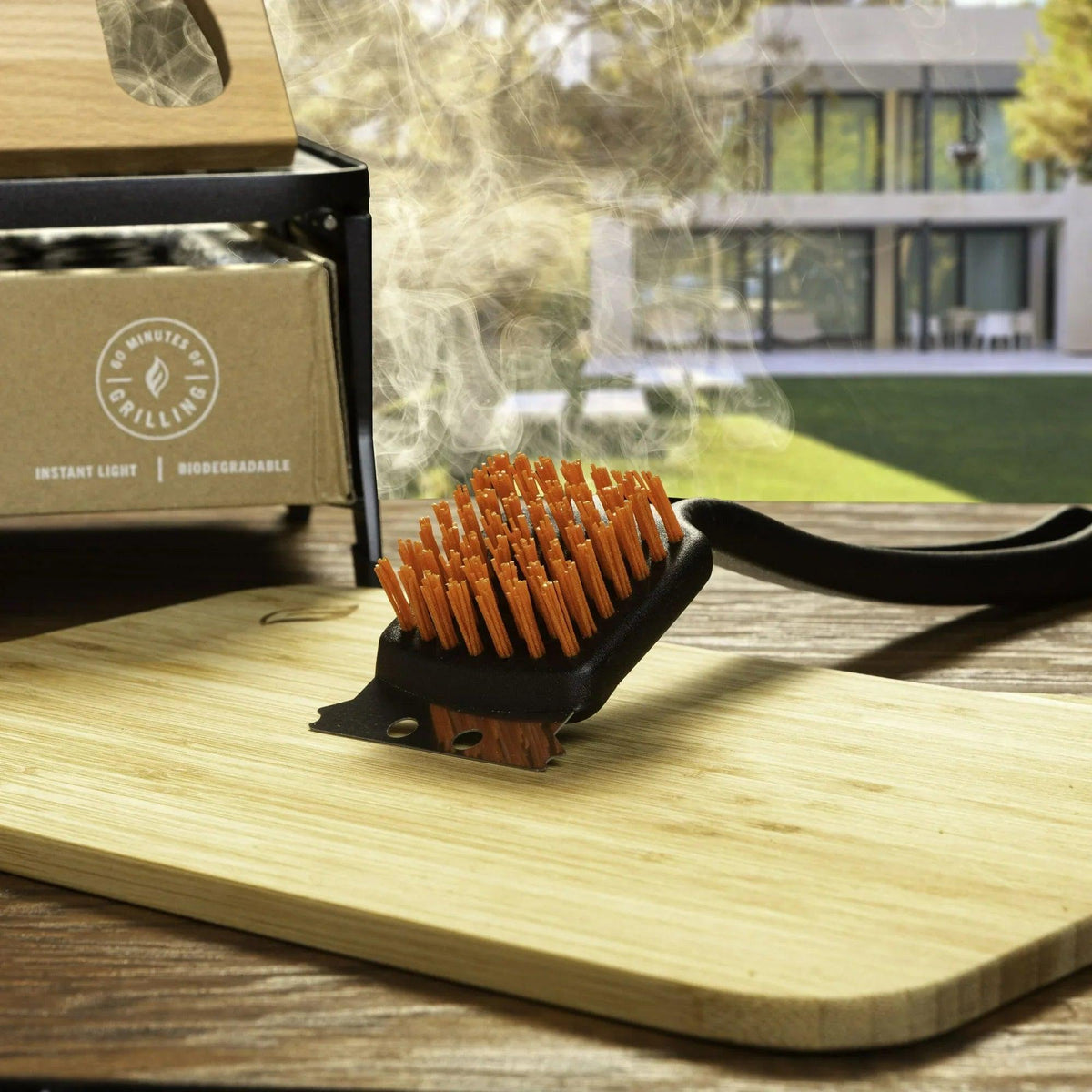 2 Pack Fire & Flavor Nylon Grill Brush for Outdoor Grill Cleaning