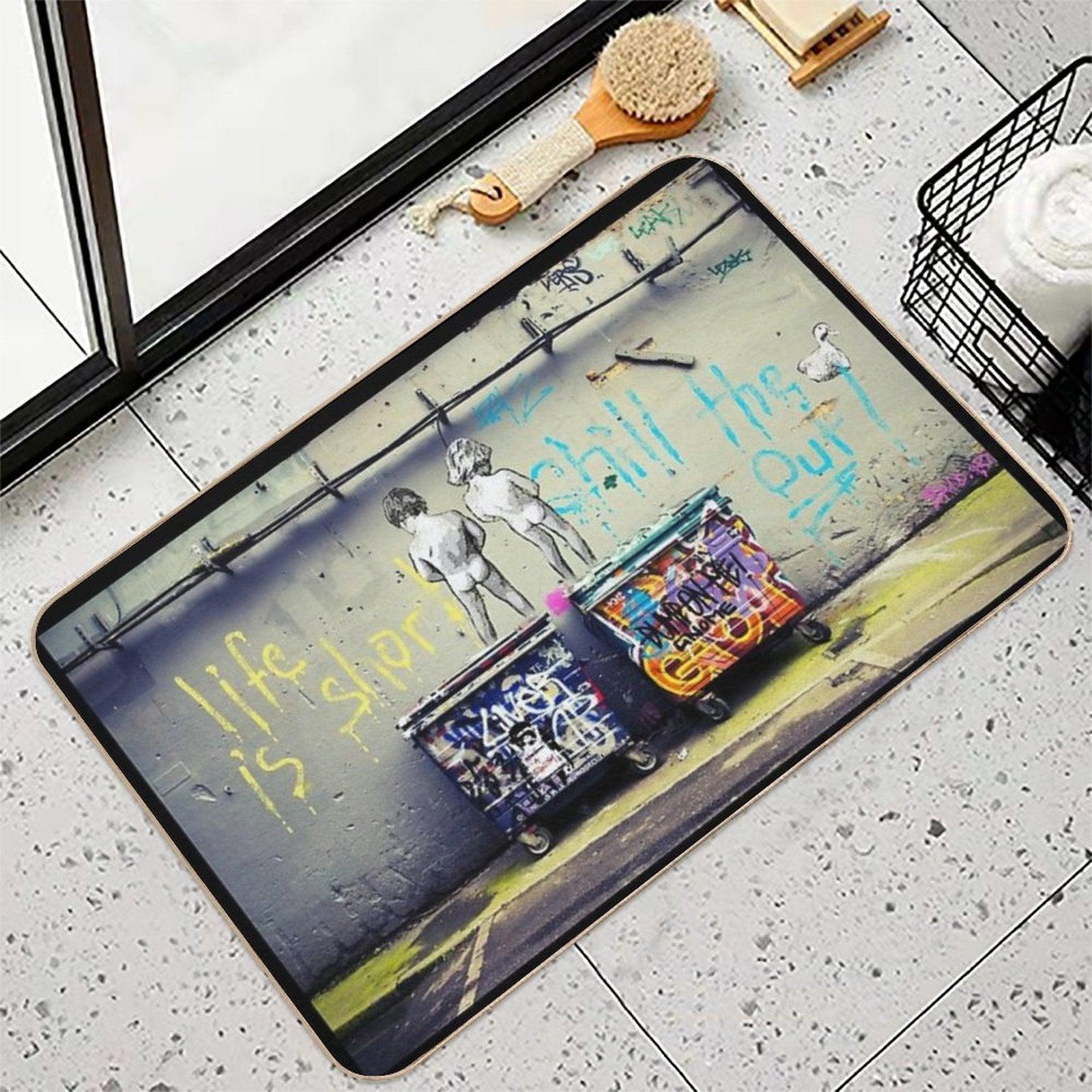 Banksy Chill The Duck Out Bath Mat