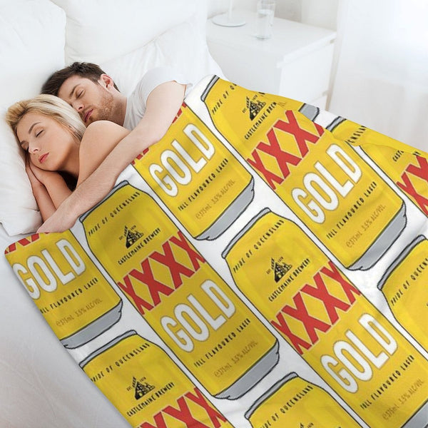 Hand-drawn XXXX Gold Can Compact Throw Blanket