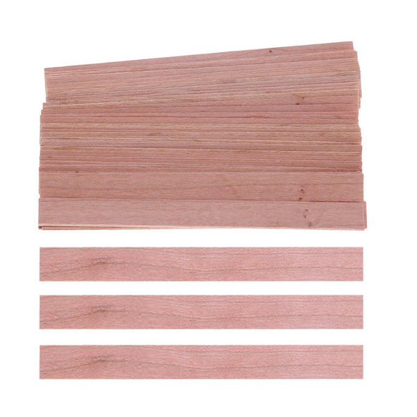50Pcs Candle Wood Wick for Candles Smokeless Wooden Wicks for Candle Making Crackling Wood Wick for DIY Candles Soy or Palm Wax Form for Candle Making Supplies Wood Wicks