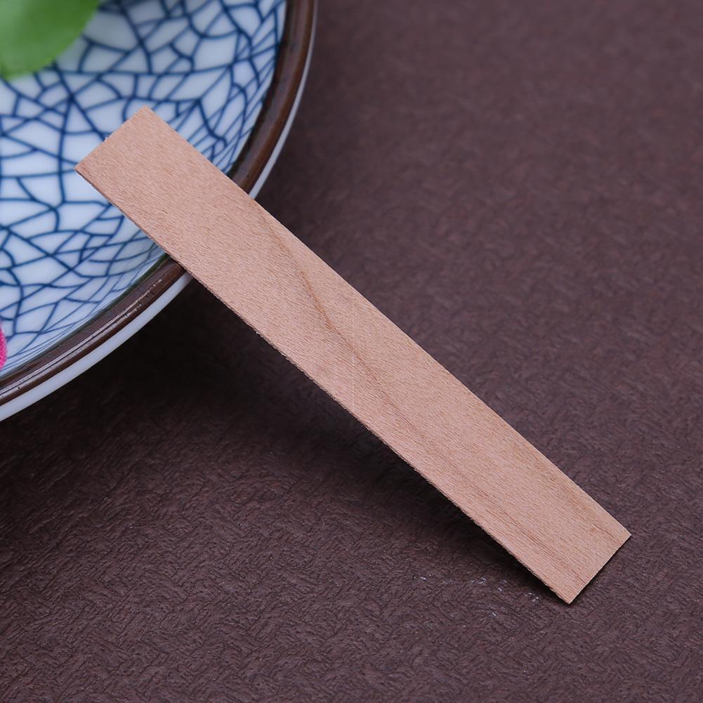 50Pcs Candle Wood Wick for Candles Smokeless Wooden Wicks for Candle Making Crackling Wood Wick for DIY Candles Soy or Palm Wax Form for Candle Making Supplies Wood Wicks