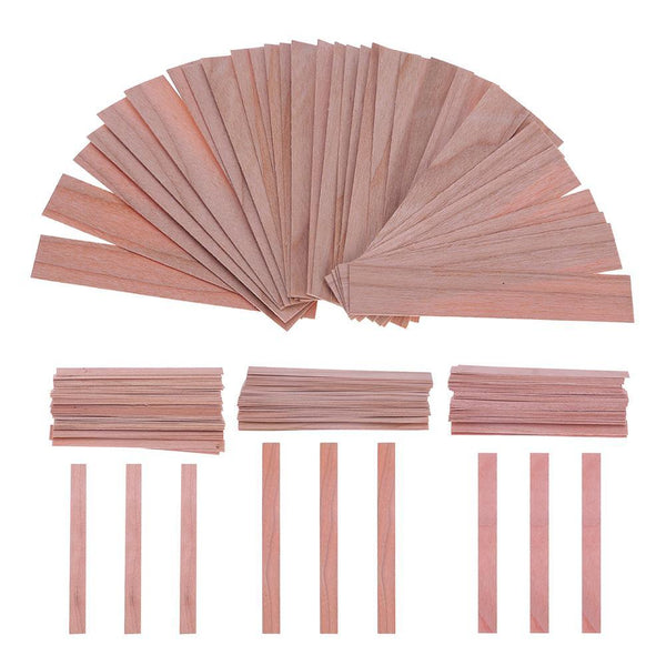 50Pcs Candle Wood Wick for Candles Smokeless Wooden Wicks for Candle Making Crackling Wood Wick for DIY Candles Soy or Palm Wax Form for Candle Making Supplies Wood Wicks