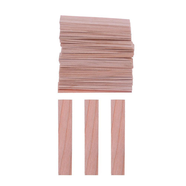 50Pcs Candle Wood Wick for Candles Smokeless Wooden Wicks for Candle Making Crackling Wood Wick for DIY Candles Soy or Palm Wax Form for Candle Making Supplies Wood Wicks