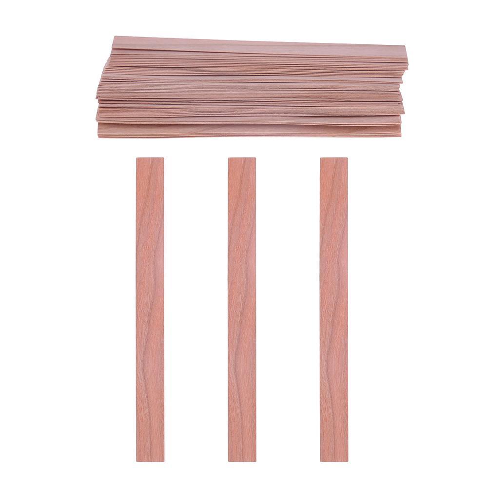 50Pcs Candle Wood Wick for Candles Smokeless Wooden Wicks for Candle Making Crackling Wood Wick for DIY Candles Soy or Palm Wax Form for Candle Making Supplies Wood Wicks