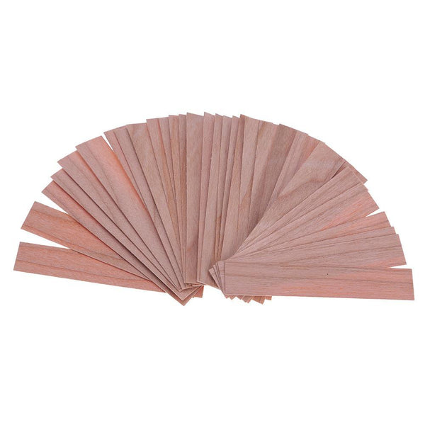 50Pcs Candle Wood Wick for Candles Smokeless Wooden Wicks for Candle Making Crackling Wood Wick for DIY Candles Soy or Palm Wax Form for Candle Making Supplies Wood Wicks