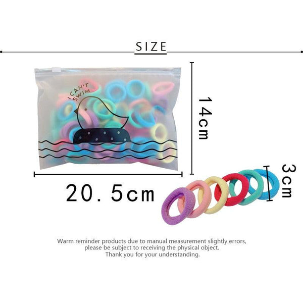 50PCS/Set 3 CM Ring Elastic Hair Bands For Girls Rubber Bands Ponytail Holder Scrunchies Soft Fashion Hair Styling Accessories Ponytail Holders For Women