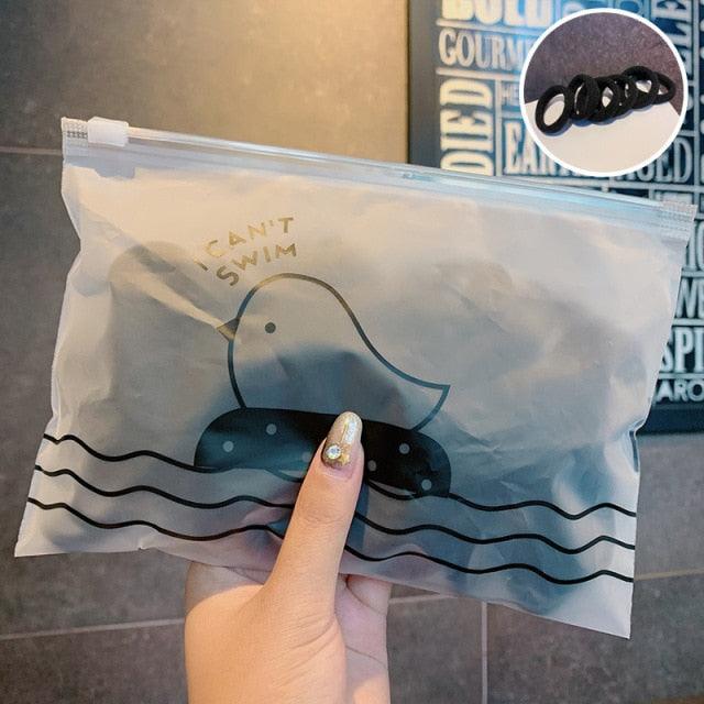 50PCS/Set 3 CM Ring Elastic Hair Bands For Girls Rubber Bands Ponytail Holder Scrunchies Soft Fashion Hair Styling Accessories Ponytail Holders For Women