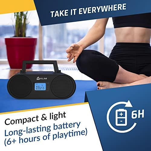 KLIM Boombox CD Player Audio System AM/FM Radio with CD Player MP3 Bluetooth AUX USB - Gifts for You 'n Me