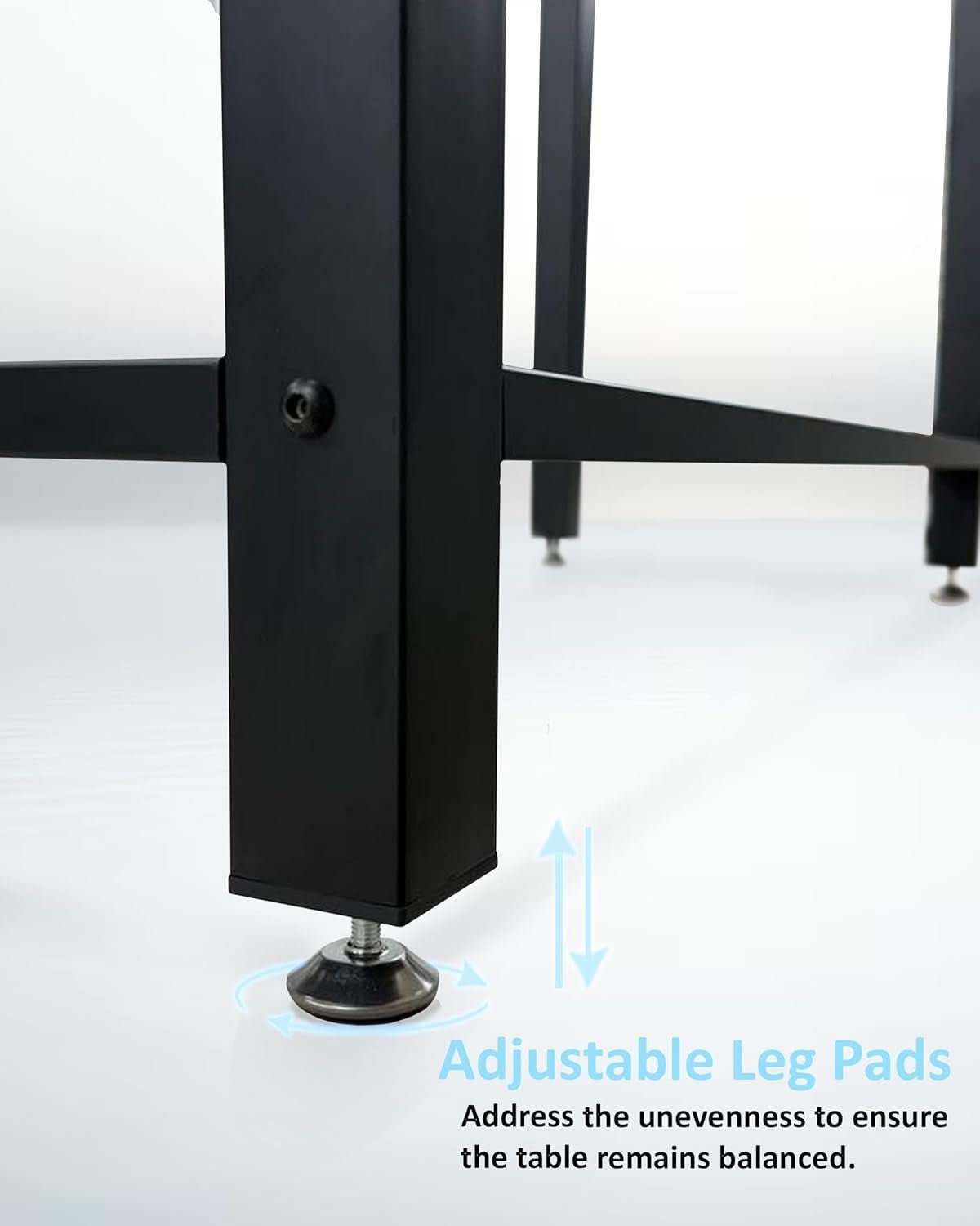 51 Inch Black Steel Computer Desk Heavy Duty 770 Lb