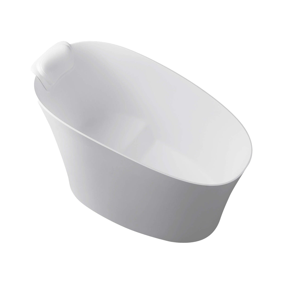51-Inch Solid Surface Oval Freestanding Bathtub With Seat And Headrest (SAK61983)