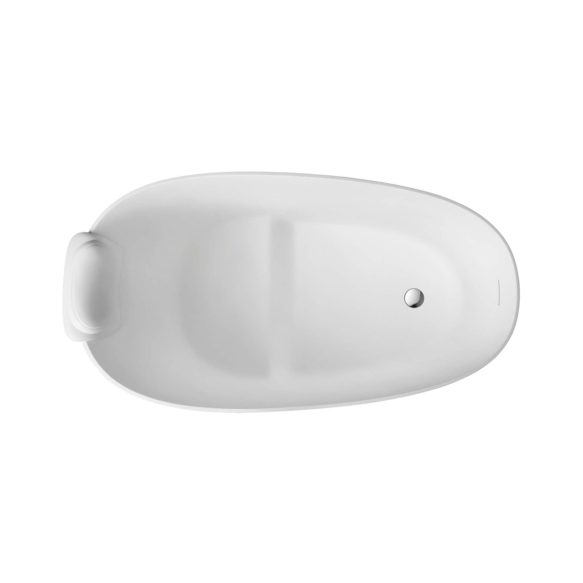 51-Inch Solid Surface Oval Freestanding Bathtub With Seat And Headrest (SAK61983)