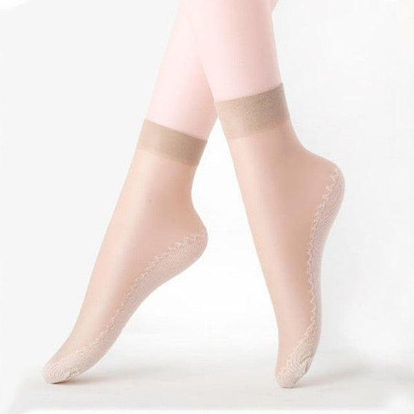 5/10 Pairs New Summer Velvet Silk Women Socks Pack Cotton Bottom Soft Fashion Ultrathin Breathable Transparent Socks Set