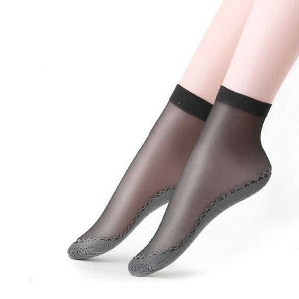 5/10 Pairs New Summer Velvet Silk Women Socks Pack Cotton Bottom Soft Fashion Ultrathin Breathable Transparent Socks Set