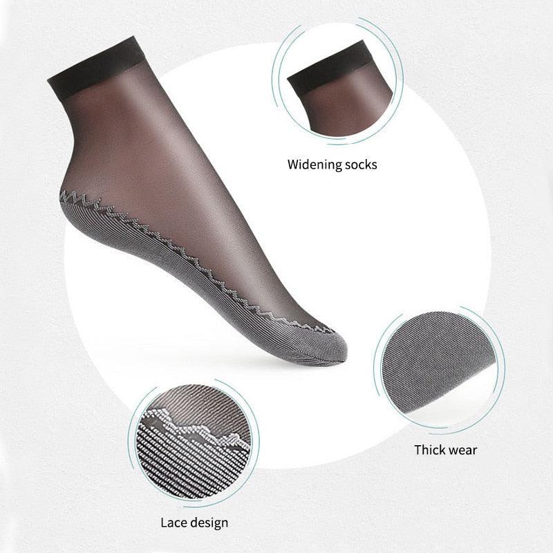 5/10 Pairs New Summer Velvet Silk Women Socks Pack Cotton Bottom Soft Fashion Ultrathin Breathable Transparent Socks Set