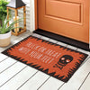 Trick-or-Treat Wipe Your Feet Halloween Doormat with Skull Design