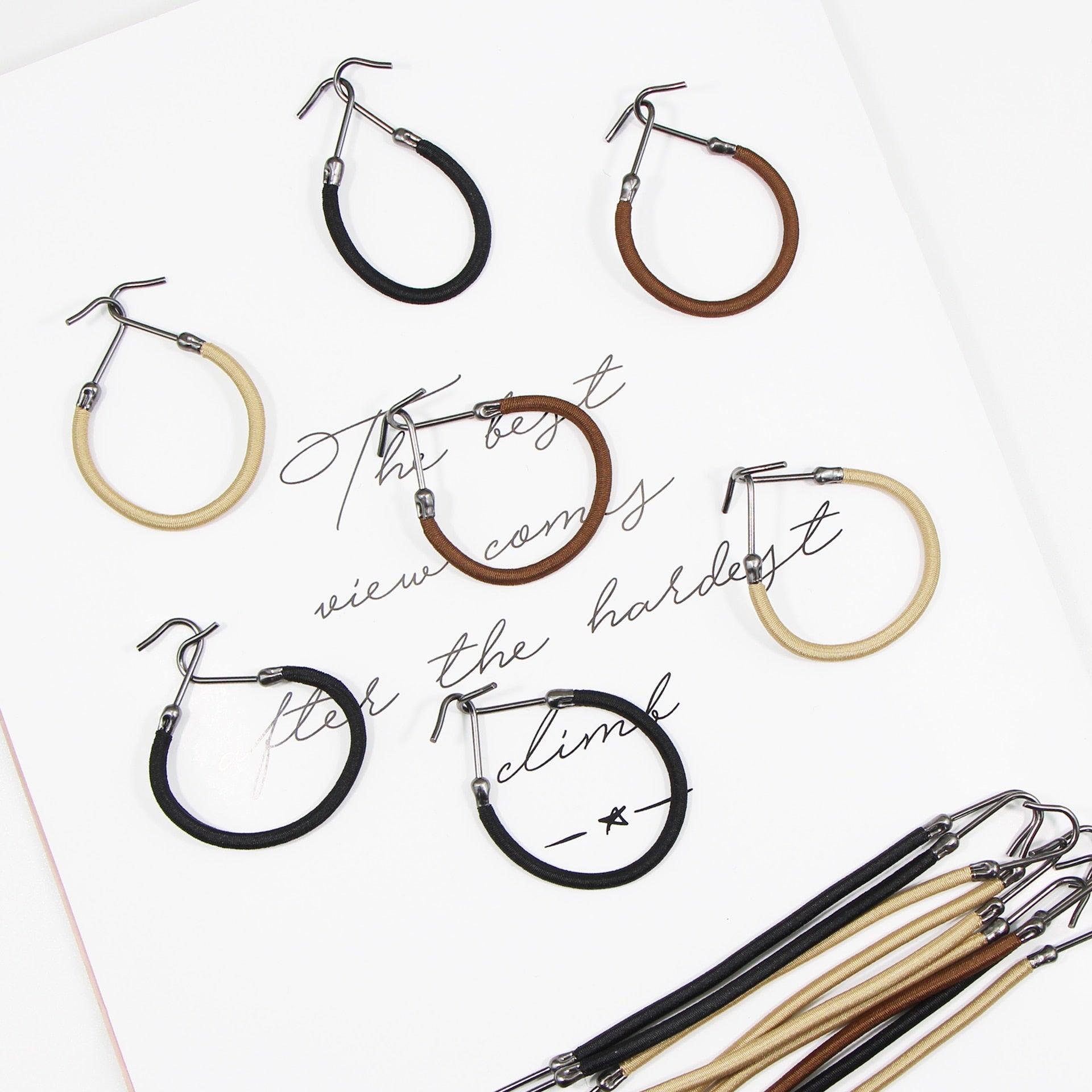 5/10pcs Ponytail Rubber Elastic Hook Hair Bands For Women Gum Hooks Hair Accessories Hair Ties Styling Tools Holder Bungee Bands Gorgeous Hair Accessories For Women