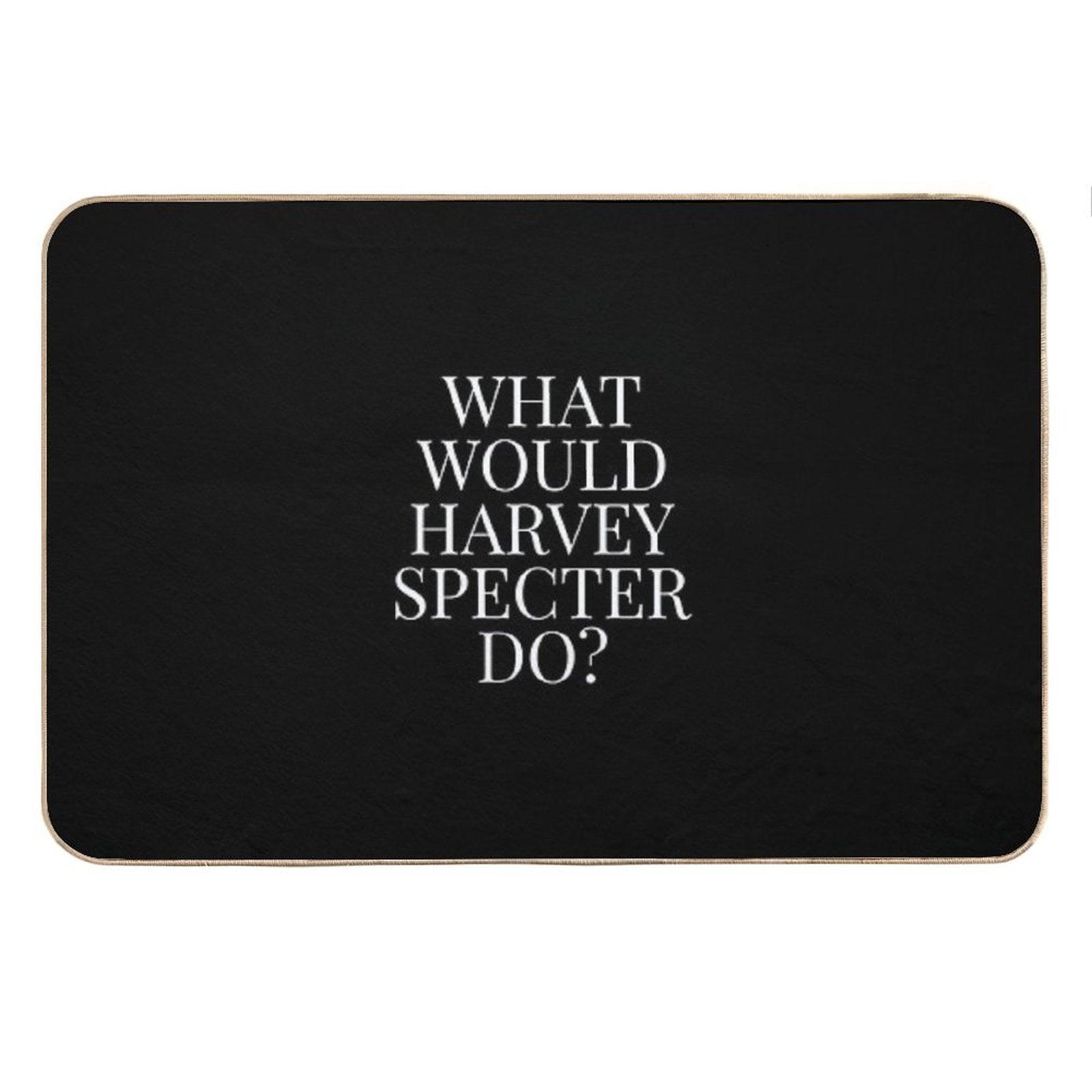 What Would Harvey Specter Do V2 (Black) Bath Mat