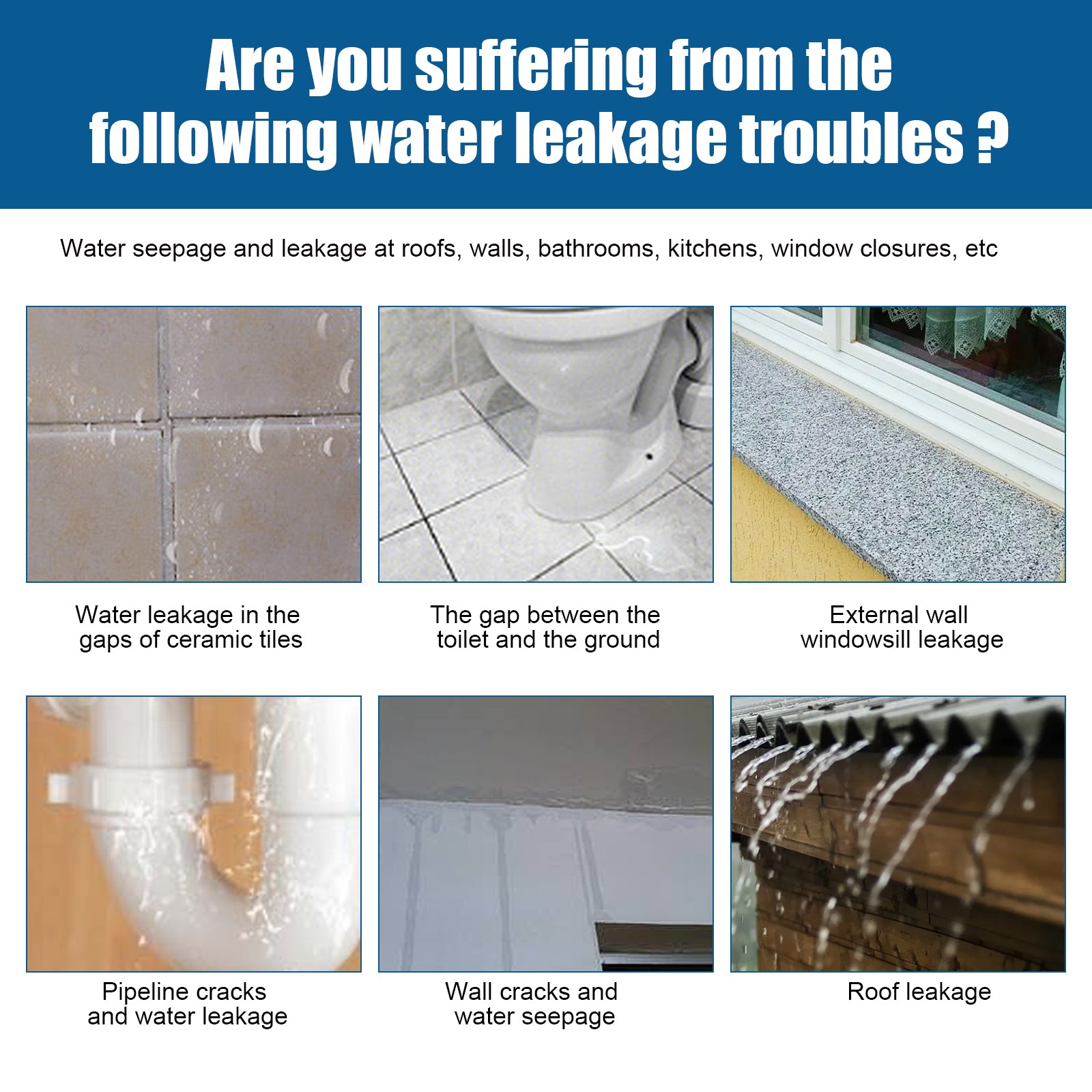 Transparent Waterproof Glue Transparent Waterproof Paint Toilet Balcony Free Brick Roof Leak Proof Glue