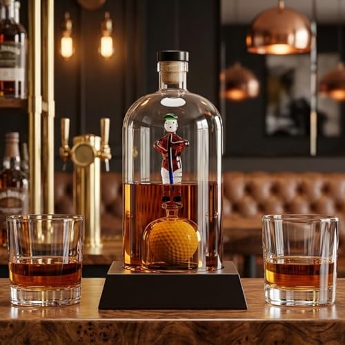Golfer Decanter Whiskey Decanter - The Wine Savant (750ml Decanter)