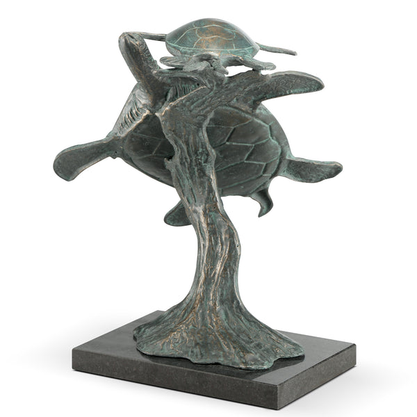 First Swim Parent and Child Sea Turtles