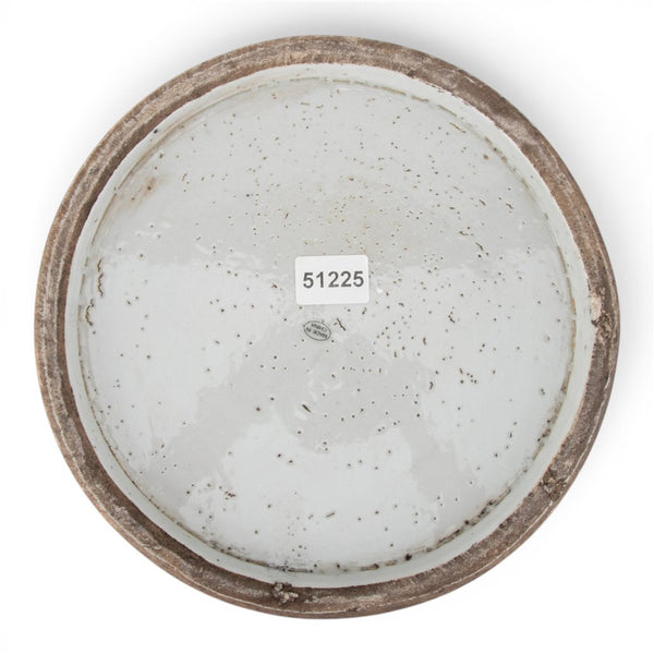 Green Mud - Stepped Floral Covered Temple Jar
