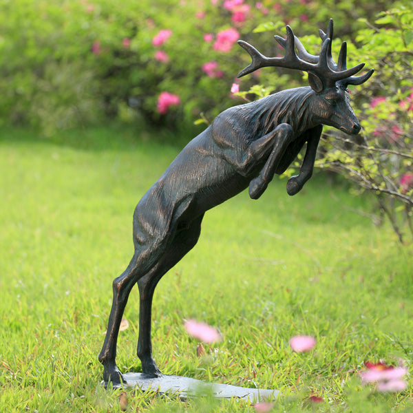 Leaping Stag Garden Sculpture