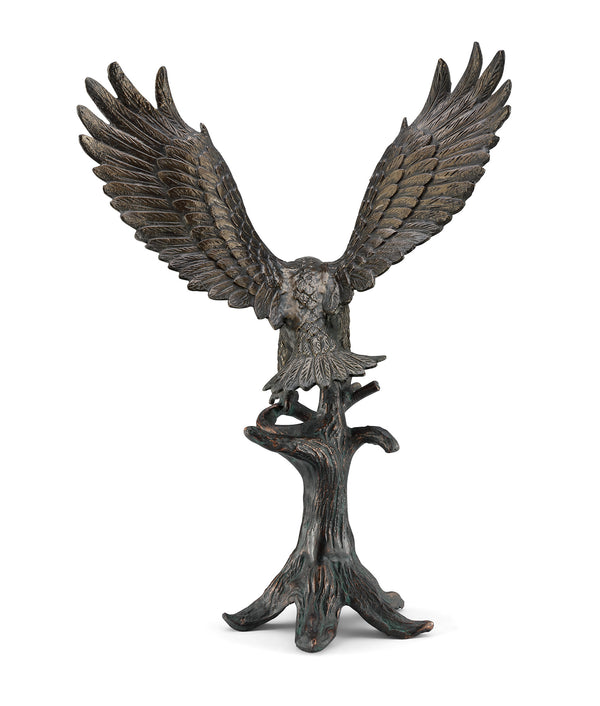 Perching Eagle Garden Sculpture