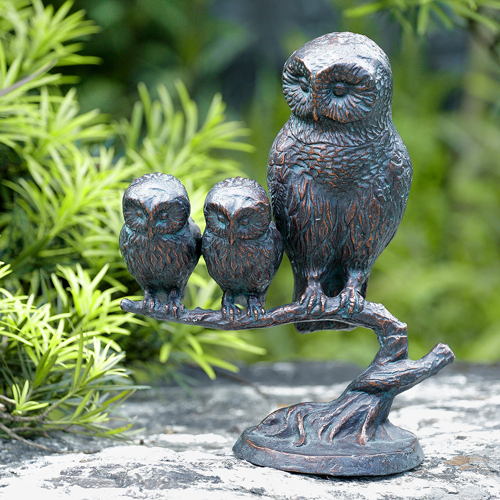 Owl Family Sculpture
