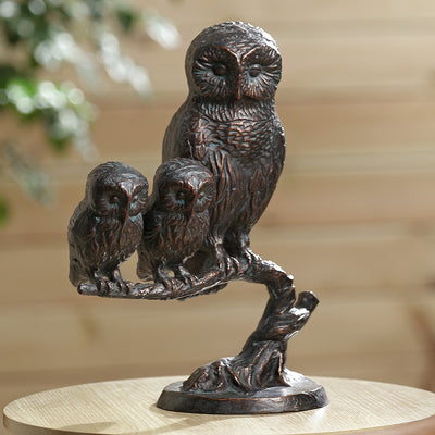 Owl Family Sculpture