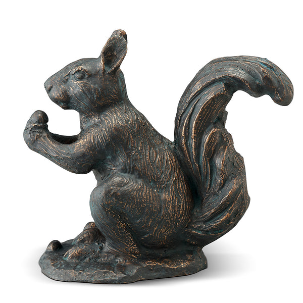 Sitting Squirrel with Snack Sculpture