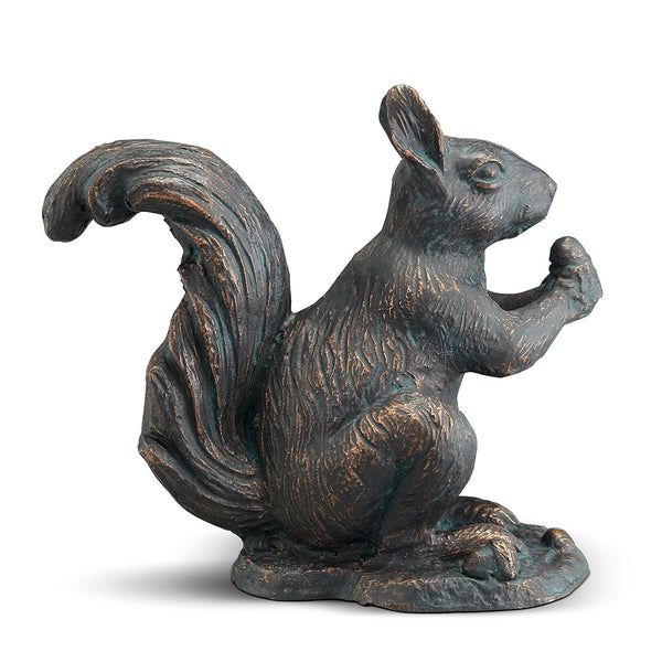 Sitting Squirrel with Snack Sculpture