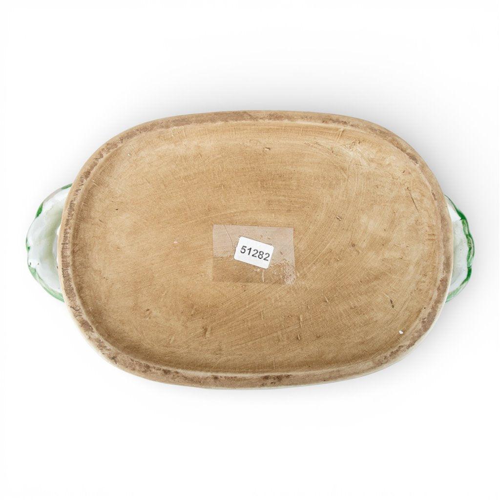 Green Peony Oval Footbath -  Basins/Bowls/Planters
