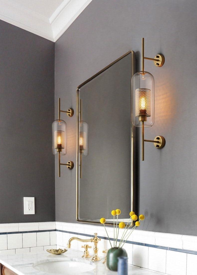 Retro Industrial Luxuries Glass Ball Wall Lamp Sconce with Bronze