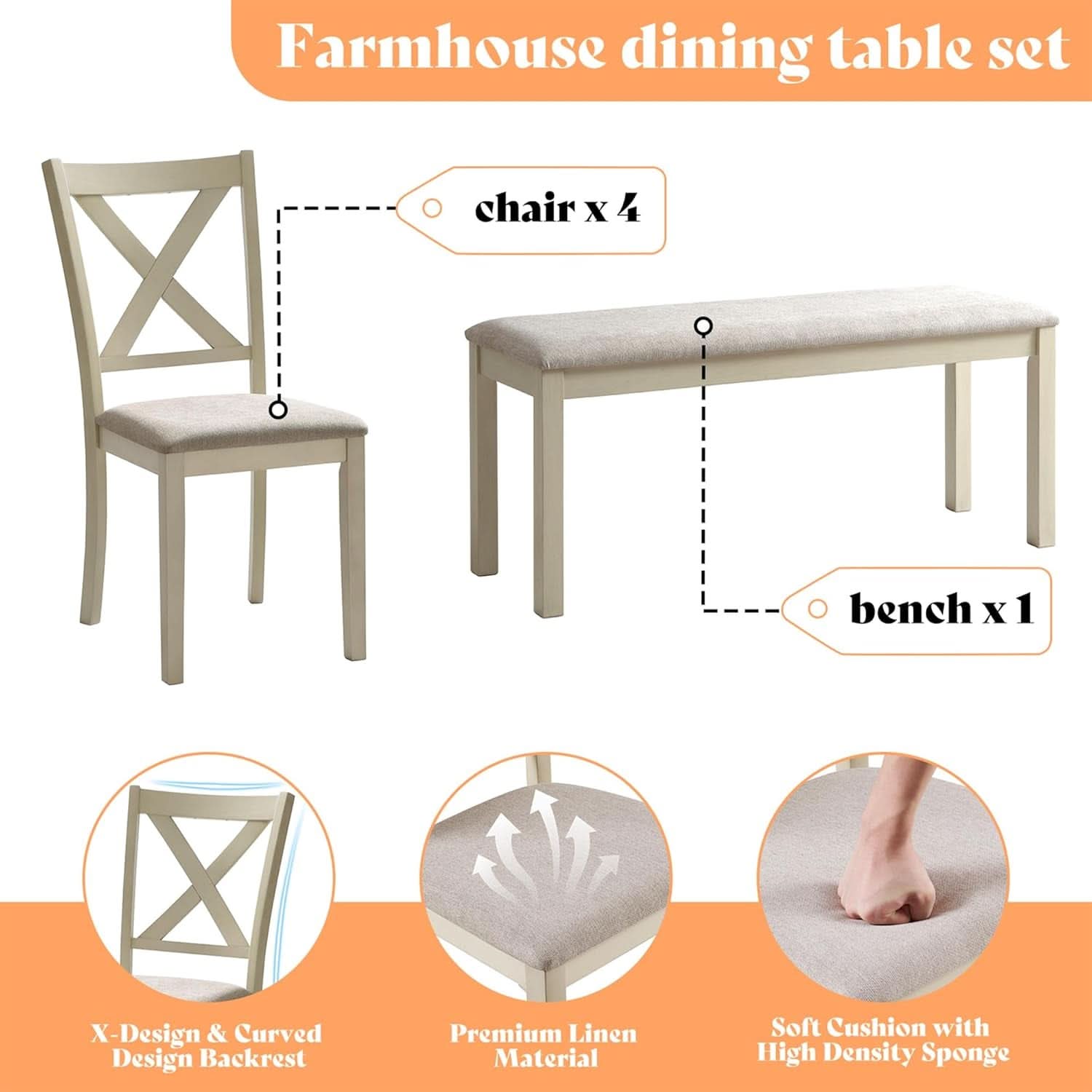 71 Inch Premium Solid Wood Dining Table Walnut Finish