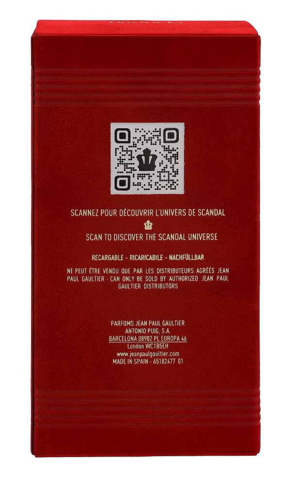 Jean Paul Gaultier Scandal Le Eau de Parfum Intense Refillable Spray for Men, 3.4 Ounce
