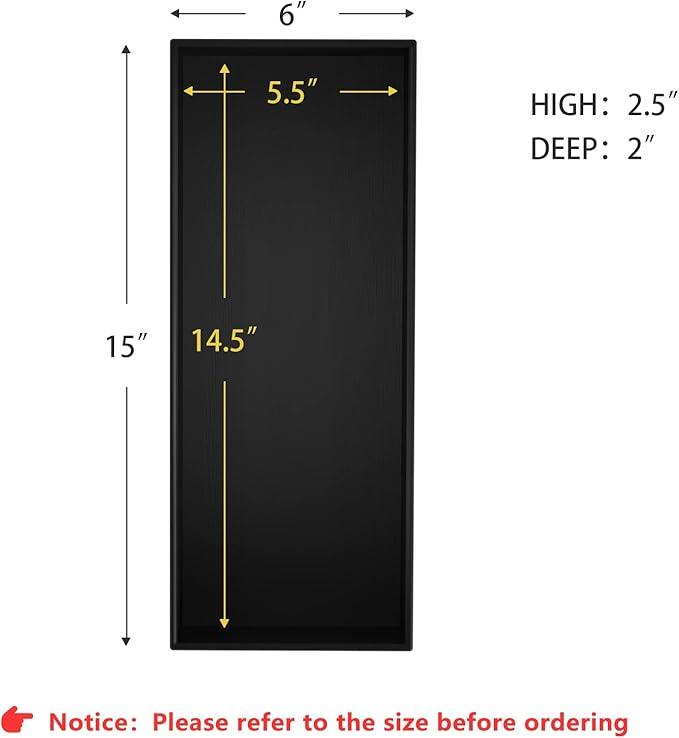 Black Bamboo Drawer Organizer - Silverware&Utensil Holder Organizer for Kitchen Drawers, Multi-Use Drawer Dividers Boxes for Bathroom Counter，Cabinet, Garage, Office Desk, Makeup, Jewelry (15