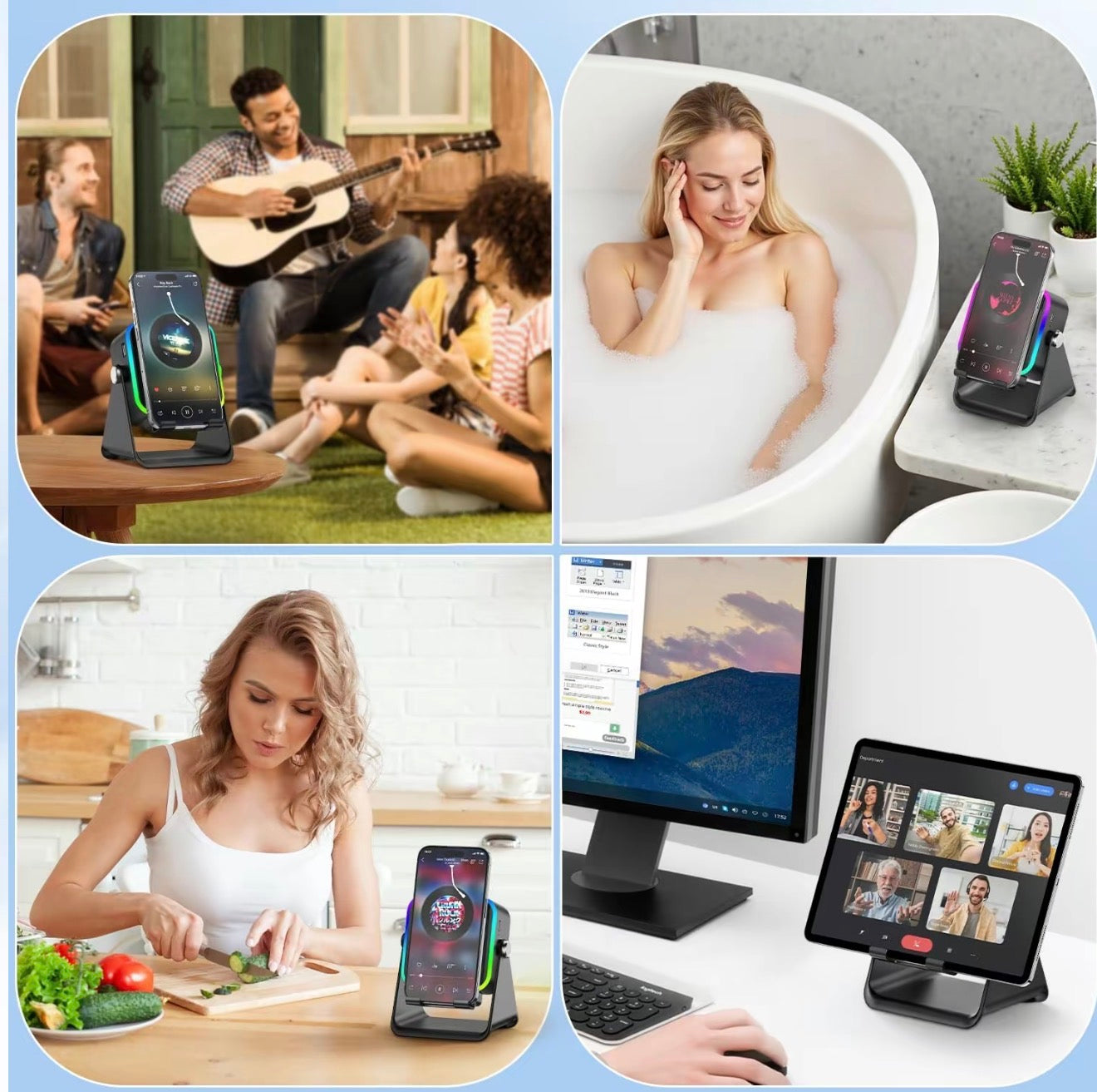 GlowAmp 5-in-1 Speaker Stand V.I.P Digital Presence