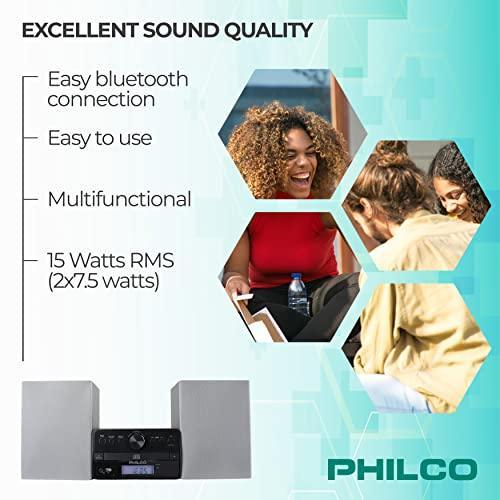 Philco Shelf Stereo Systems with CD Radio, Bluetooth MP3 AUX & USB - Gifts for You 'n Me