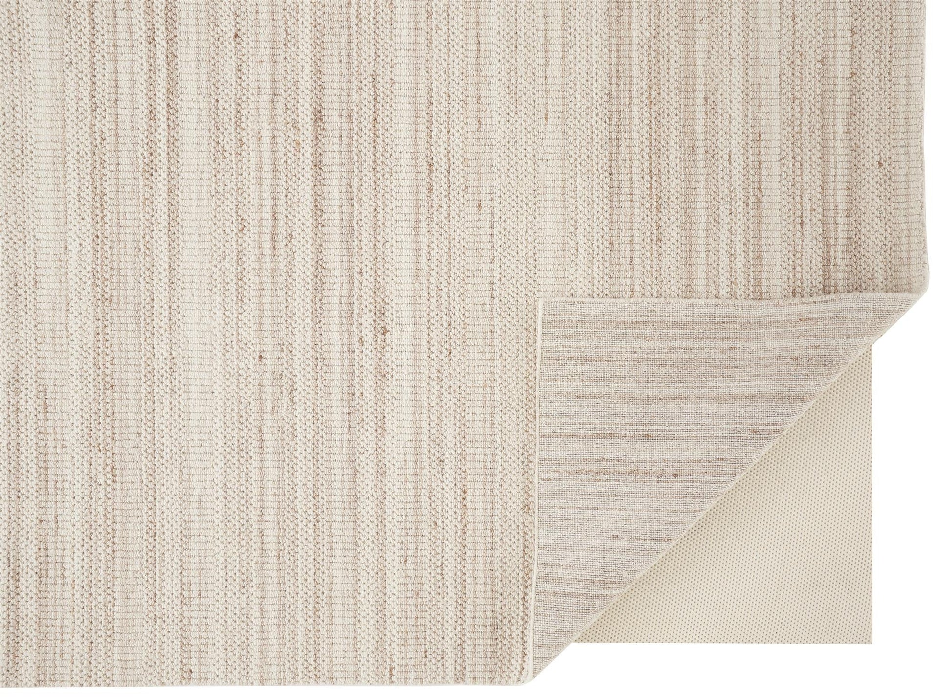 8' X 10' Taupe And Gray Wool Hand Woven Area Rug